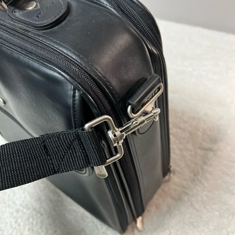 Targus Genuine Leather Computer Laptop Briefcase Tote Bag